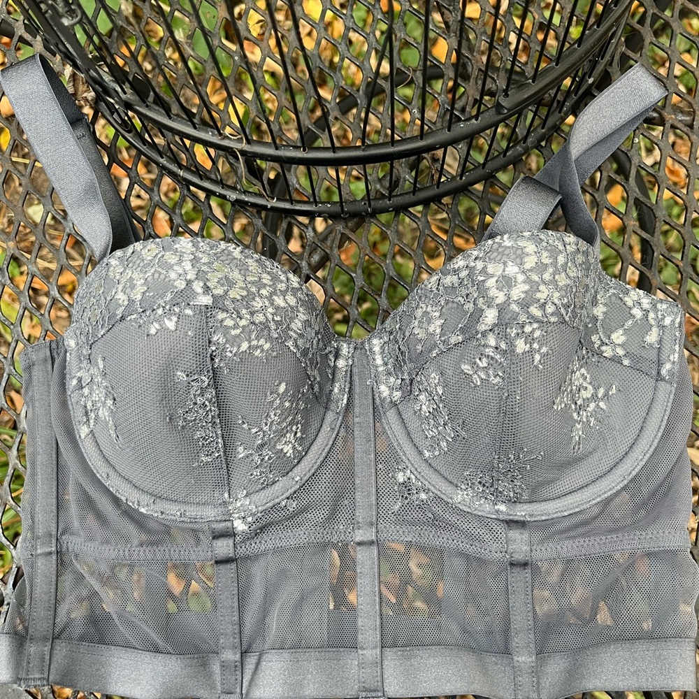 Victoria's Secret Charcoal Lace Bra